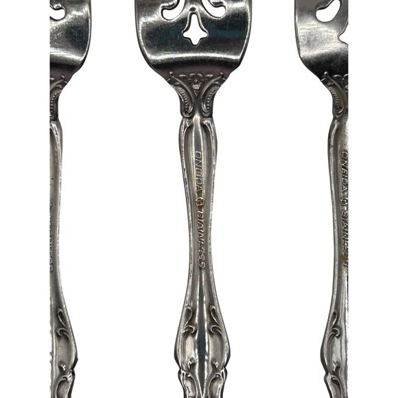 Oneida Michelangelo 5-Piece Silver Plated Salad Forks Set - Picture 5 of 5